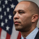 U.S. House Democratic Caucus Chairman Rep. Hakeem Jeffries (D-NY) listens during a news conference after a caucus meeting at the U.S. Capitol January 9, 2019 in Washington, DC.